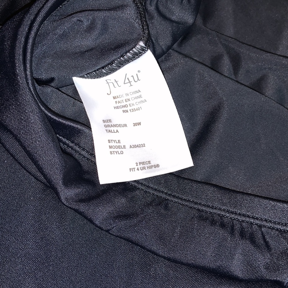 Fit4U swim bottoms shorts with bikini bottom built in size 20W black FINAL SALE - Picture 4 of 6